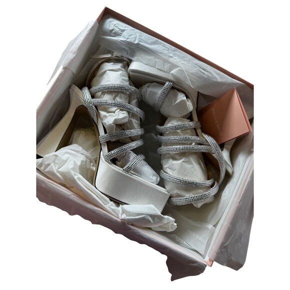 Mach & Mach Sydney 140MM Platform Sandals White Size 39.5 NIB - Picture 16 of 16
